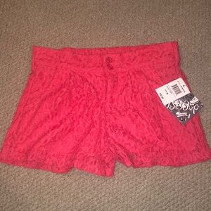 BeBop pink lace shorts